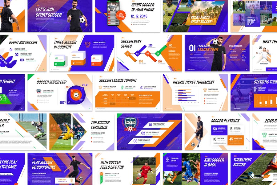 体育足球赛事宣传推介PPT模板 - PPT派