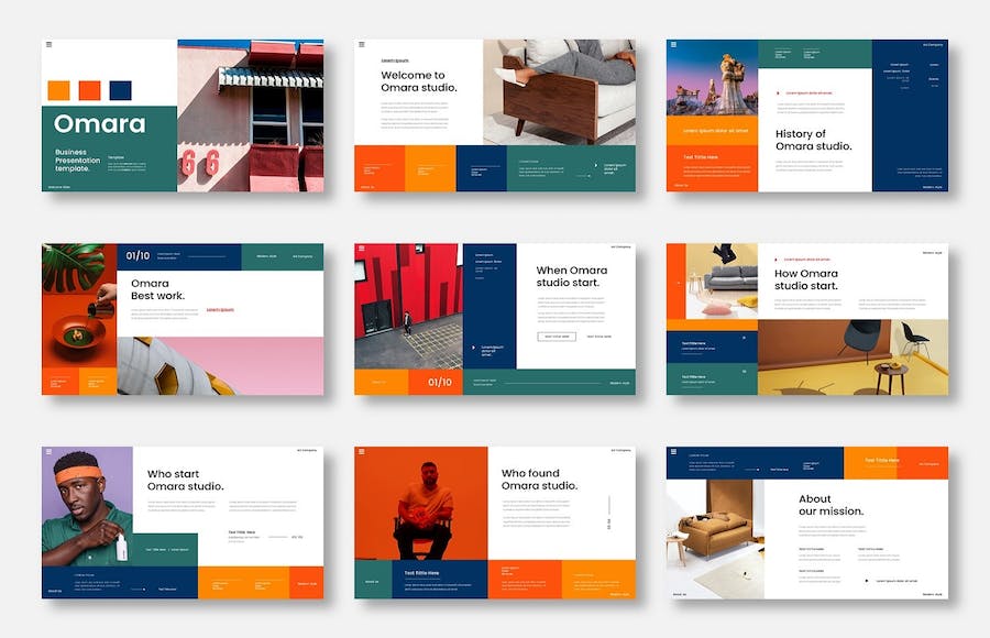 多彩创意商务企业品牌形象推广Keynote模板 - PPT派