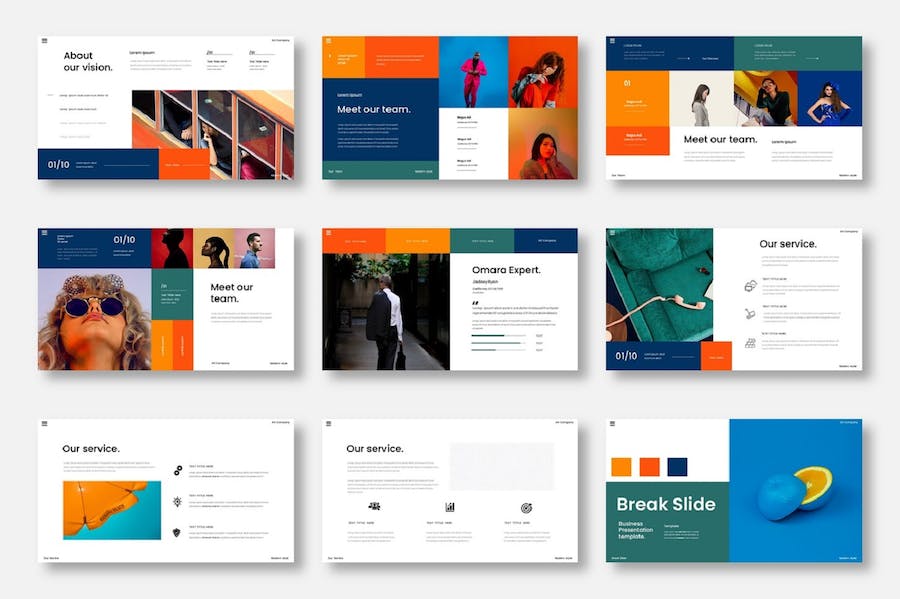 多彩创意商务企业品牌形象推广Keynote模板 - PPT派