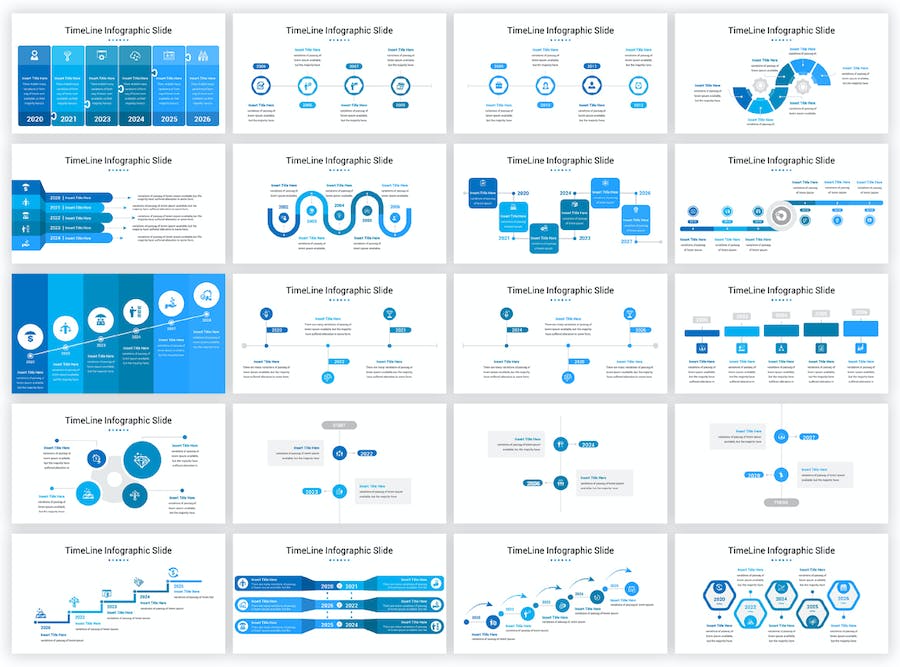 简洁业务计划时间表图形PPT模板 - PPT派