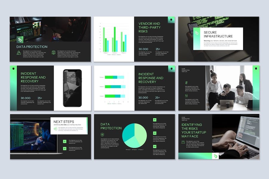 网络安全讲述展示服务应用推介Keynote模板 - PPT派