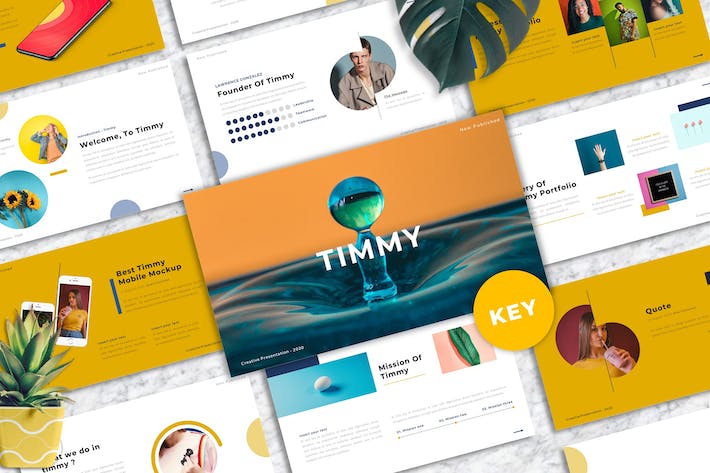 创意设计作品集展示Keynote模板 - PPT派