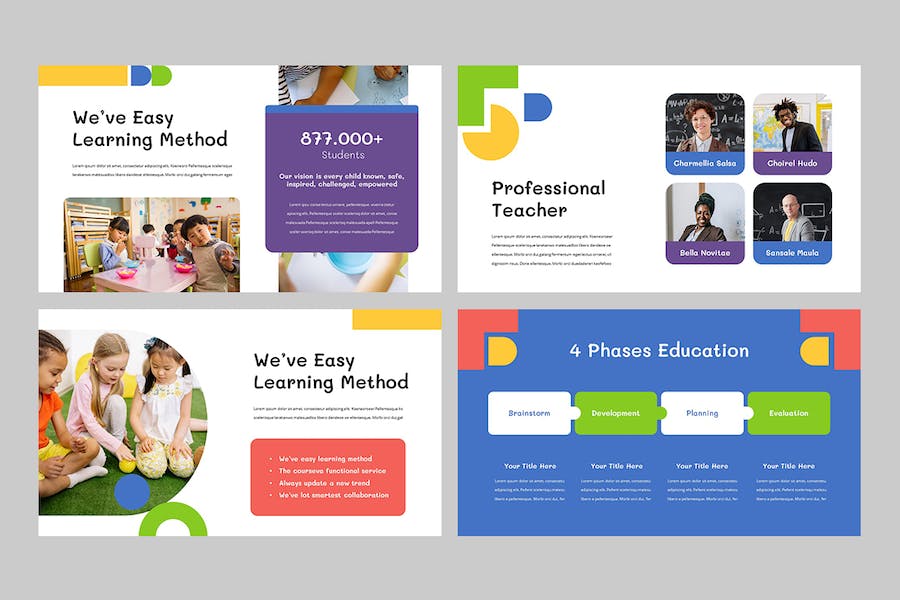 儿童教育课程学习展示PPT模板 - PPT派