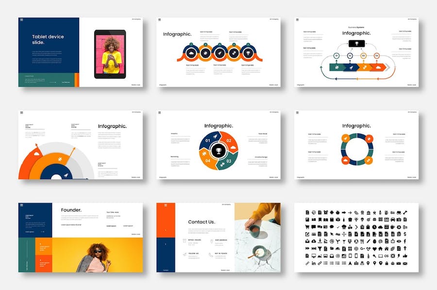 多彩创意商务企业品牌形象推广Keynote模板 - PPT派