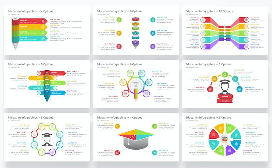 教育课程体系信息图表展示PPT模板 - PPT派
