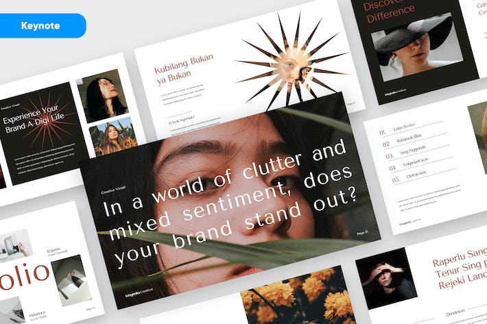 时尚优雅品牌推广展示Keynote模板 - PPT派