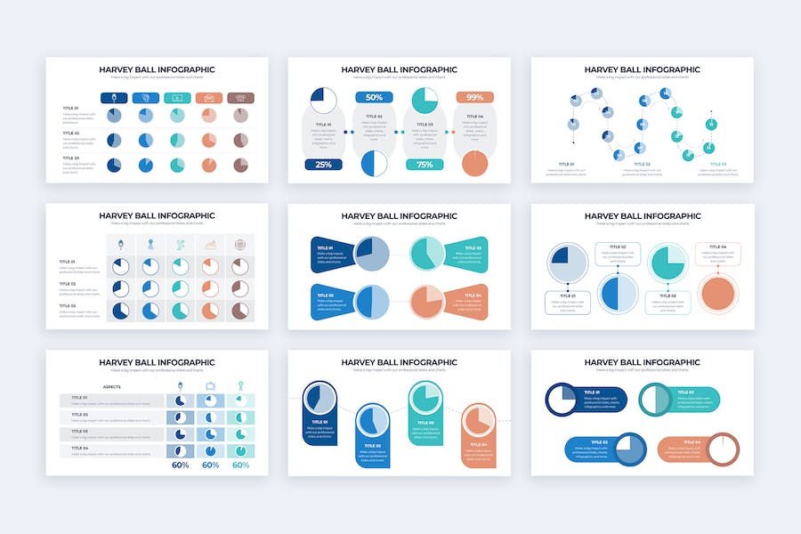 商业哈维球图数据分析信息图形PPT模板 - PPT派