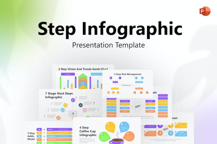 STEP-信息图表-PowerPoint-模板- PPT派