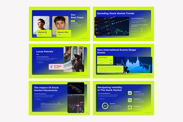 股票市场投资分析PPT模板 - PPT派