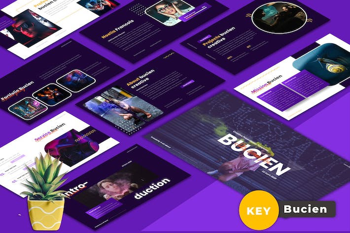 创意设计作品品牌展示Keynote模板 - PPT派