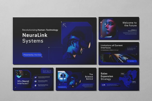 人工智能技术解决方案PPT模板 - PPT派