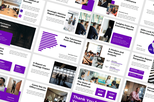 执行总结管理报告PPT模板 - PPT派