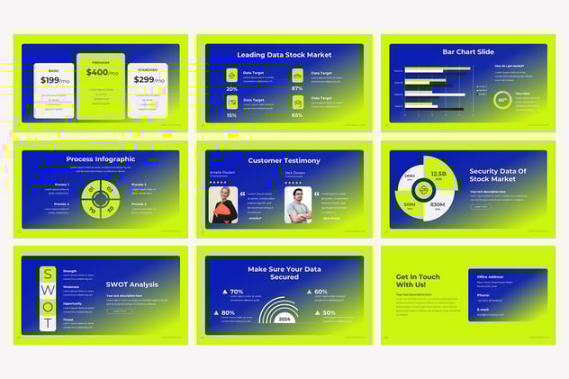 股票市场投资分析PPT模板 - PPT派