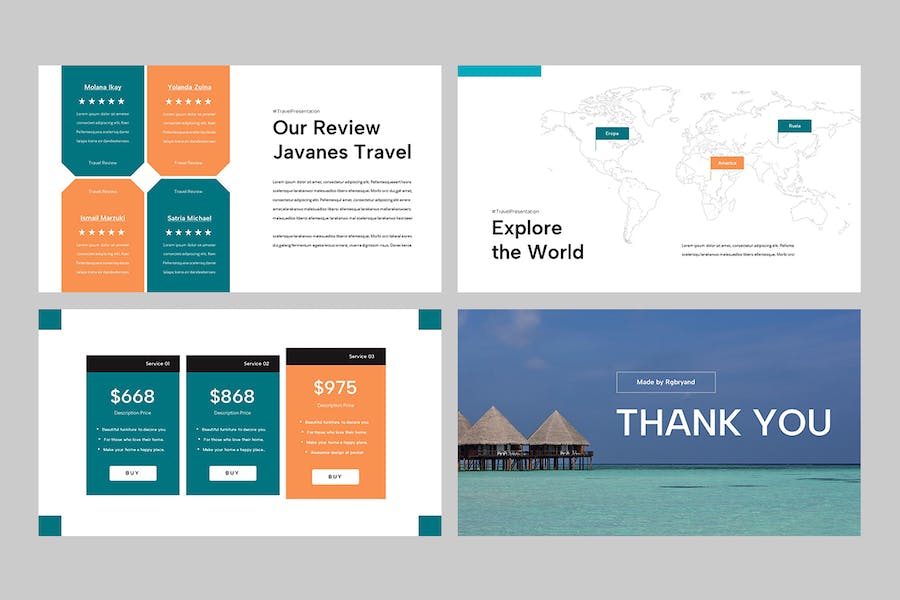 旅游旅行社线路推介服务方案PPT模板 - PPT派