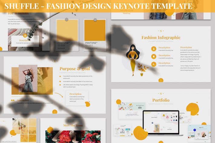 时尚设计作品集展示Keynote模板 - PPT派