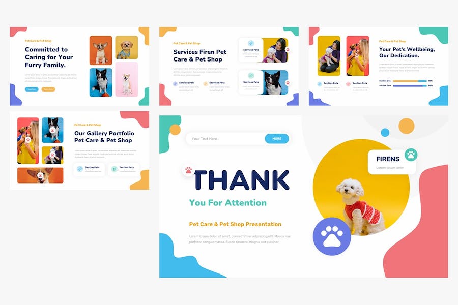 宠物护理宠物店管理Keynote模板 - PPT派