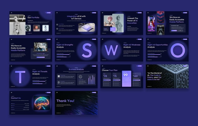 人工智能科技应用创新方案PPT模板 - PPT派