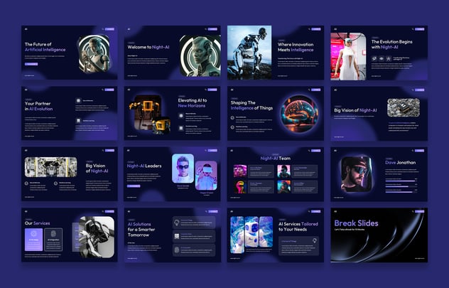 人工智能科技应用创新方案PPT模板 - PPT派