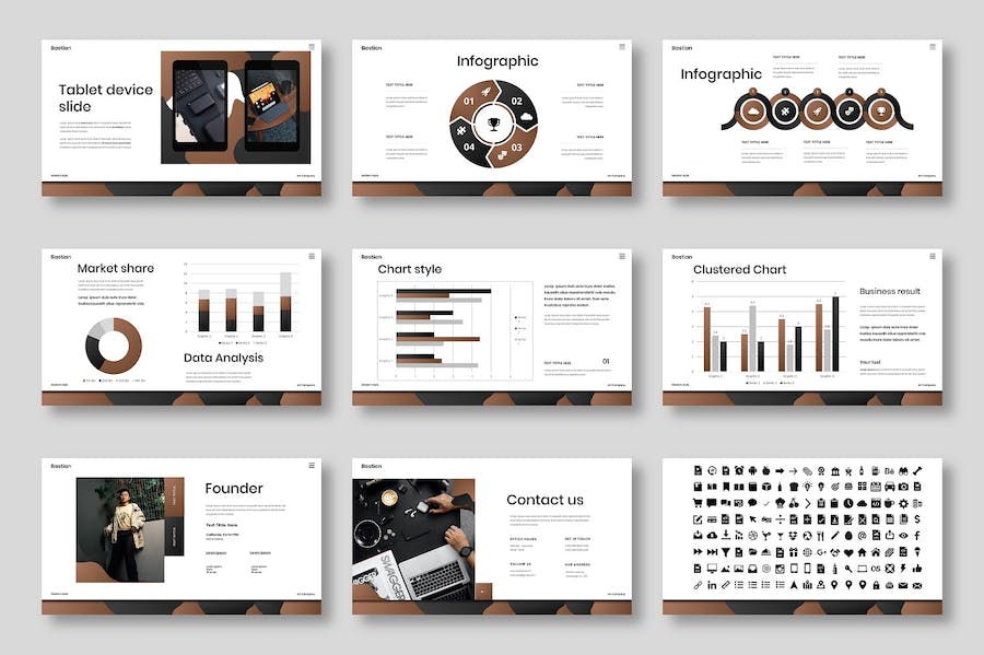 现代商业创意品牌设计PPT模板 - PPT派