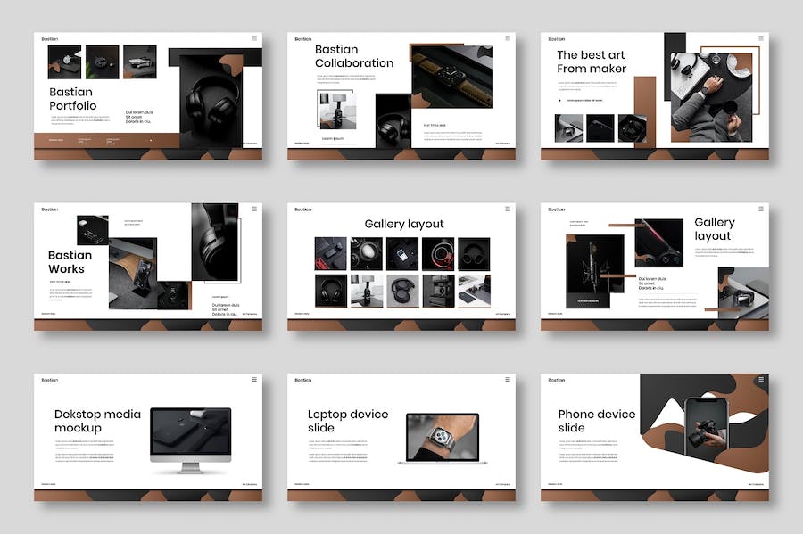 现代商业创意品牌设计PPT模板 - PPT派