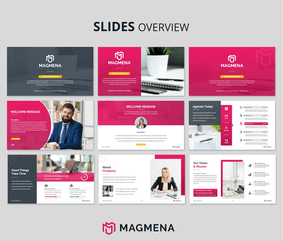 公司作品集展示PPT模板 - PPT派