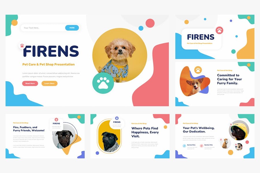 宠物护理宠物店管理Keynote模板 - PPT派