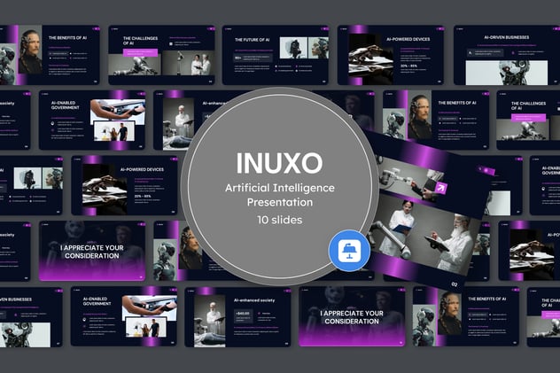 人工智能科技创新数字化Keynote模板 - PPT派