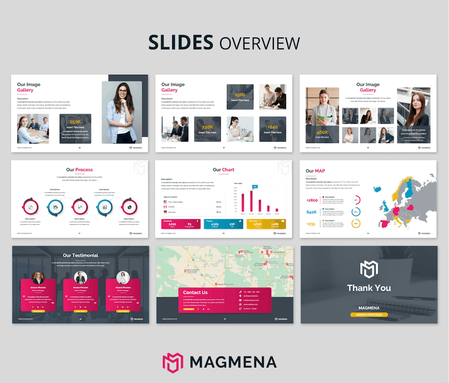 公司作品集展示PPT模板 - PPT派