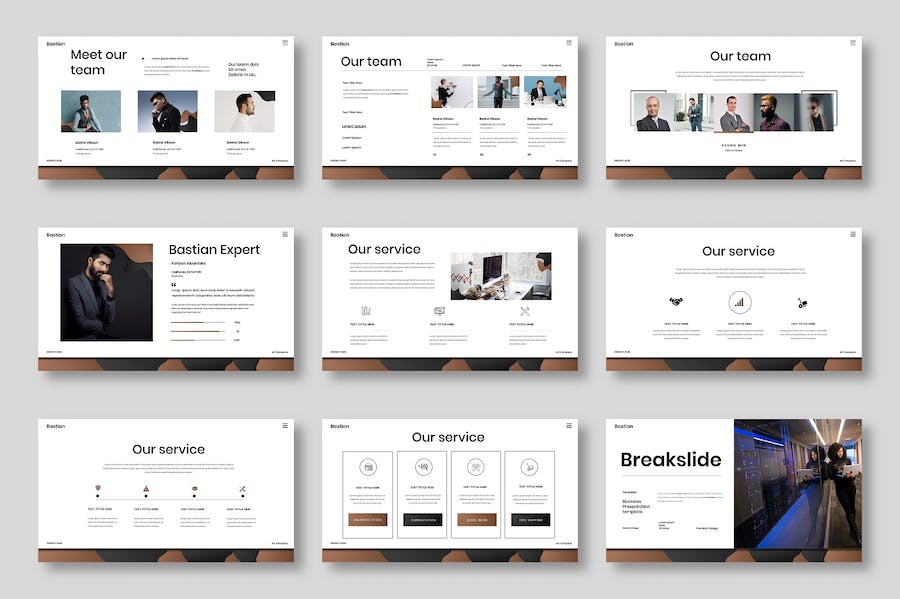 现代商业创意品牌设计PPT模板 - PPT派