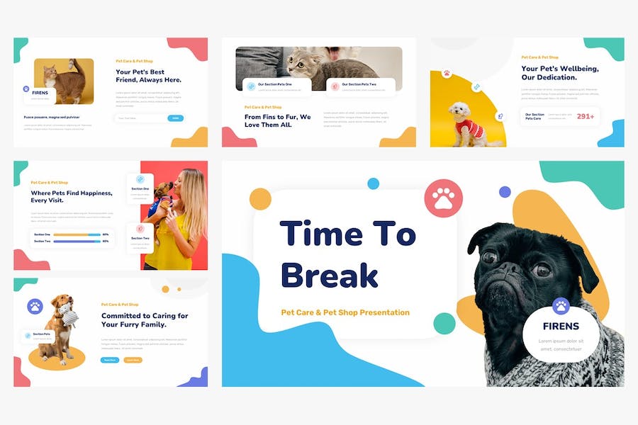 宠物护理宠物店管理Keynote模板 - PPT派