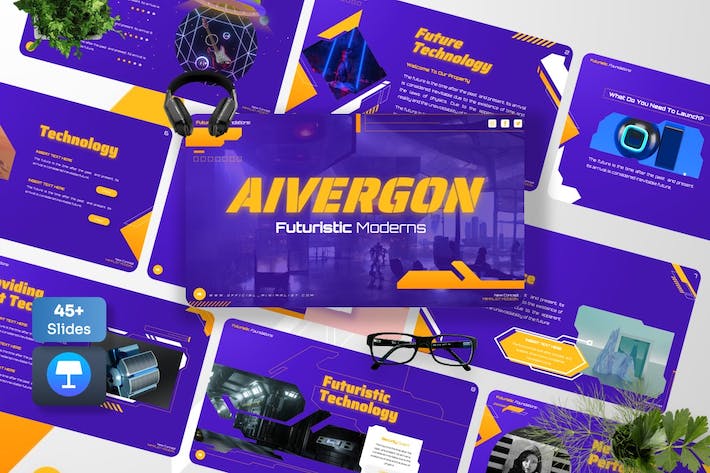 紫色创意多用途商业Keynote模板 - PPT派