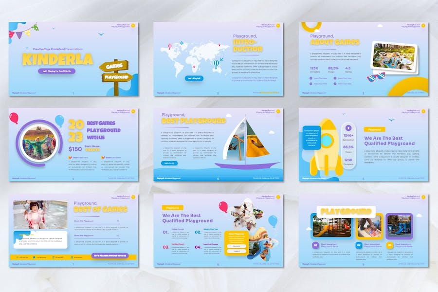 儿童玩具讲述展示教育方案PPT模板 - PPT派