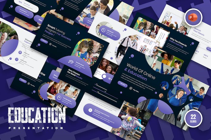 教育课程设计教学推广服务知识传播展示方案PPT模板 - PPT派