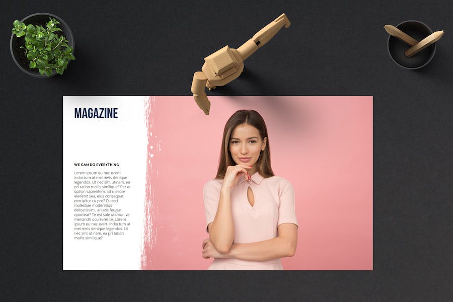 时尚杂志风格内容展示Keynote模板 - PPT派