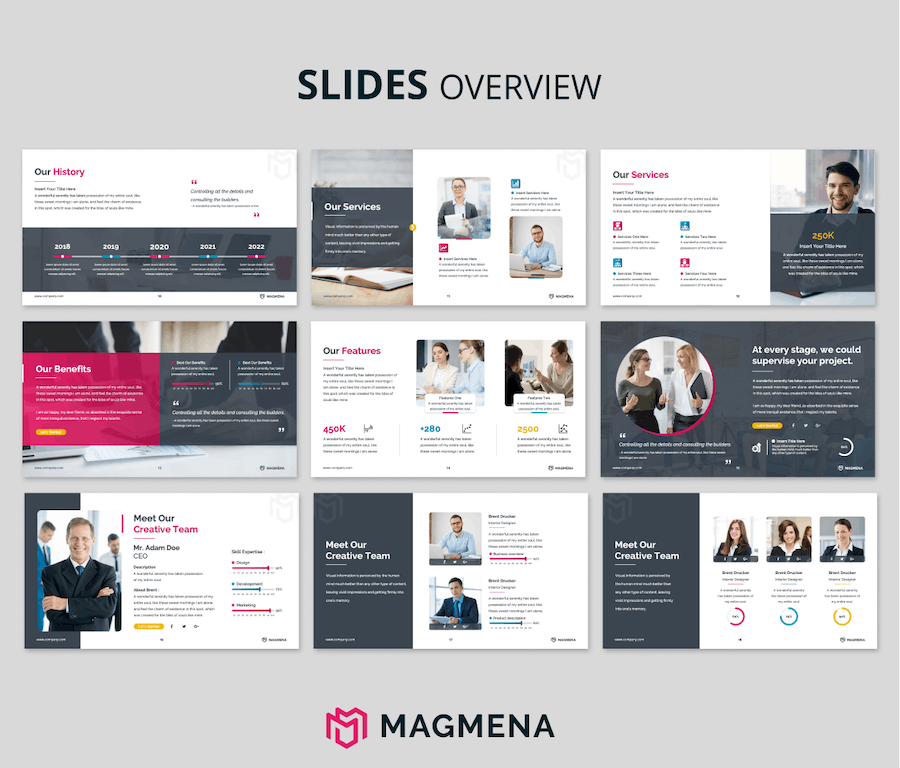 公司作品集展示PPT模板 - PPT派