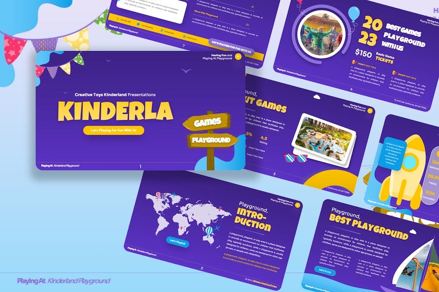 儿童玩具讲述展示教育方案PPT模板 - PPT派