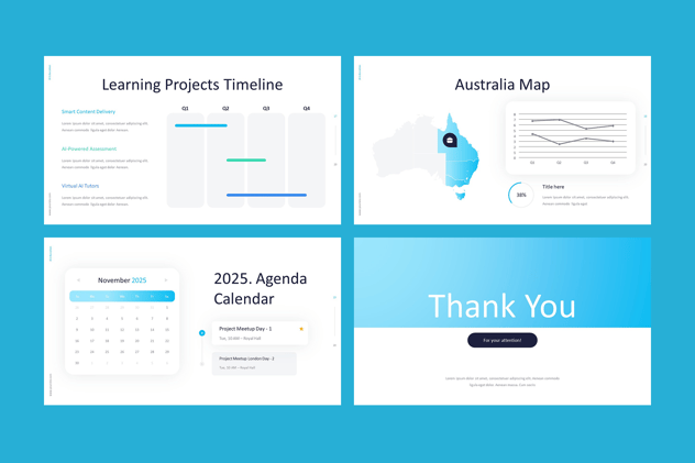 人工智能教育产品融资计划书PPT模板 - PPT派