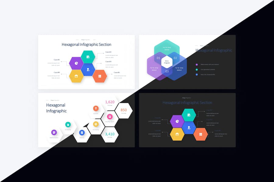 Hexagonal-gear-infographic-powerpoint-template - PPT派