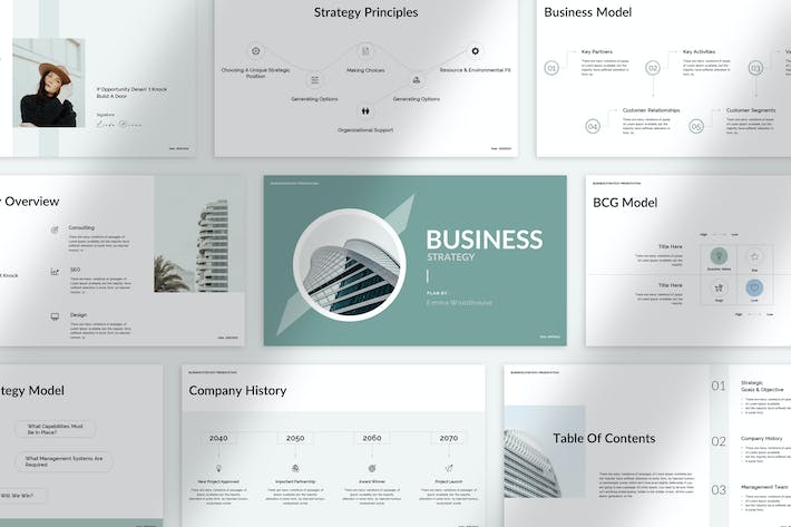 商务业务战略规划分析PPT模板 - PPT派