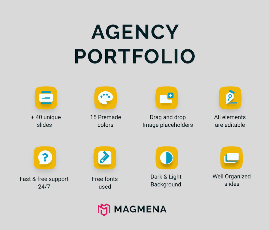 公司作品集展示PPT模板 - PPT派