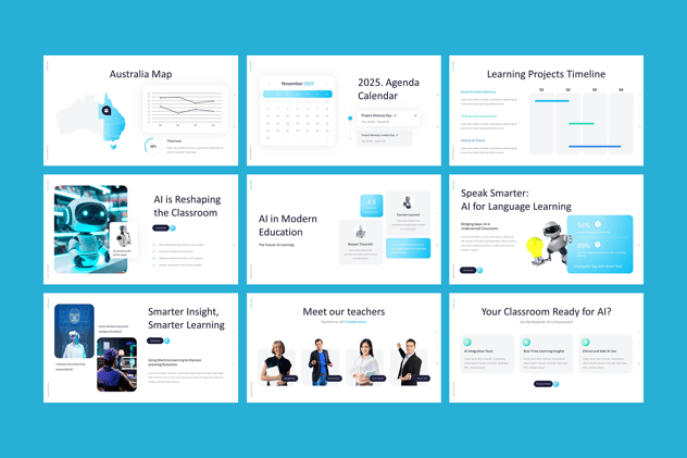 人工智能教育产品融资计划书PPT模板 - PPT派