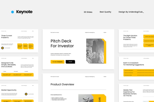 现代投资者融资路演平台Keynote模板 - PPT派