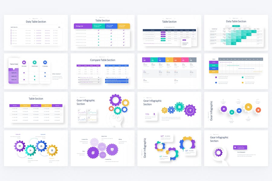 Hexagonal-gear-infographic-powerpoint-template - PPT派