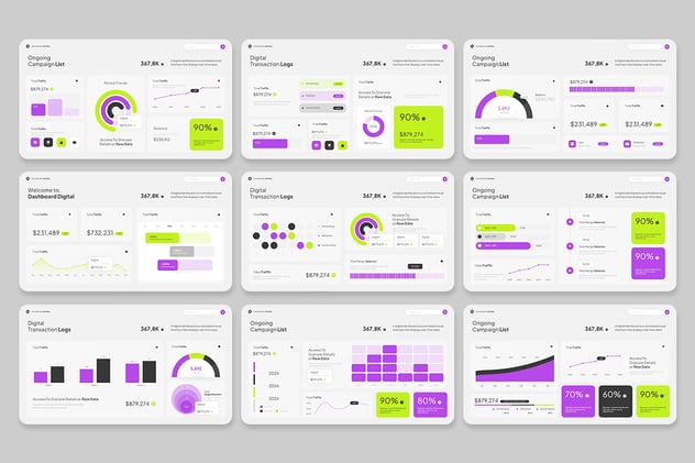 KPI业绩指标监测系统Keynote模板 - PPT派