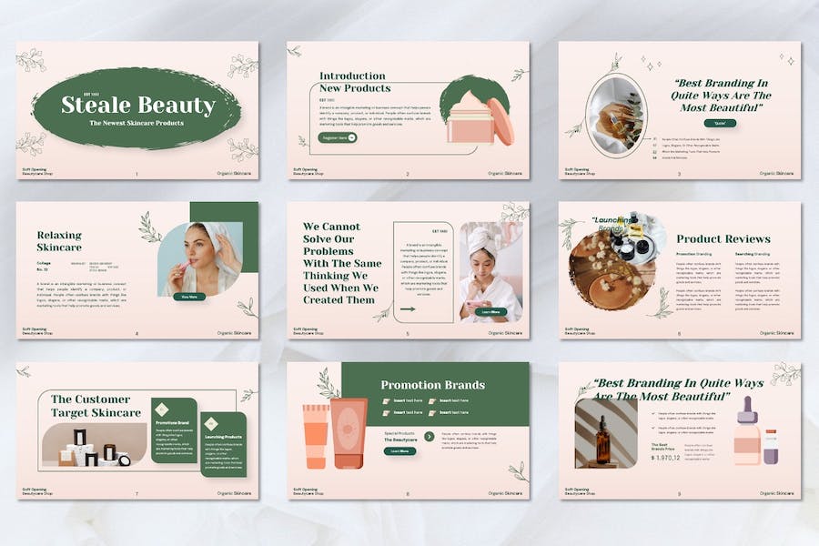 护肤品品牌推广营销方案Keynote模板 - PPT派