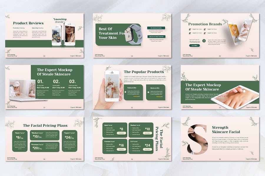 护肤品品牌推广营销方案Keynote模板 - PPT派
