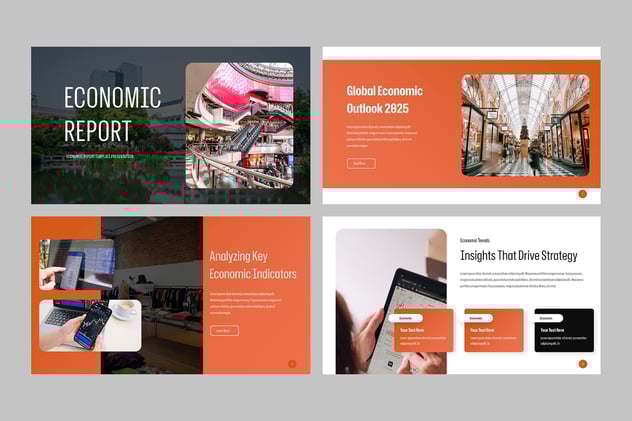 经济报道财务分析汇报PPT模板 - PPT派
