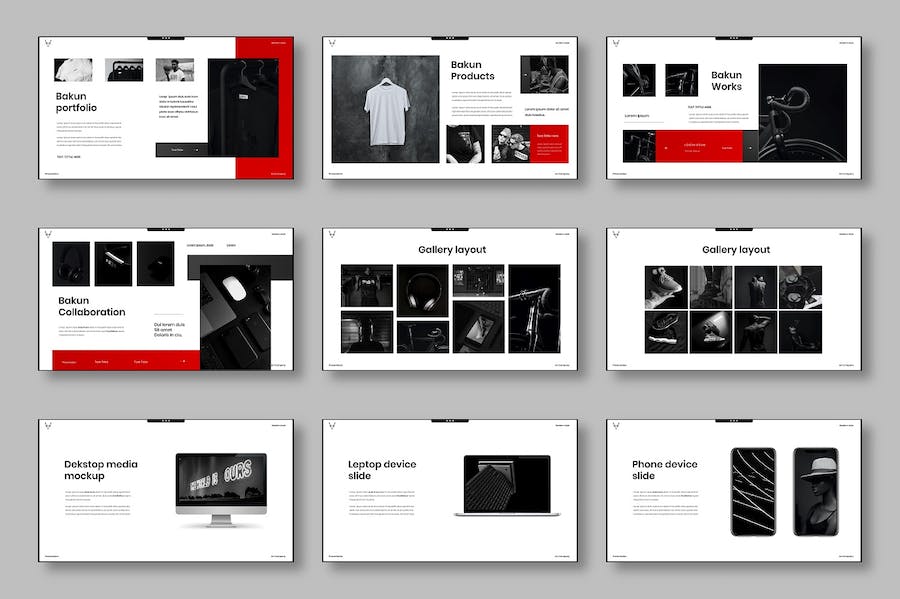 红黑配色商务企业品牌形象展示PPT模板 - PPT派