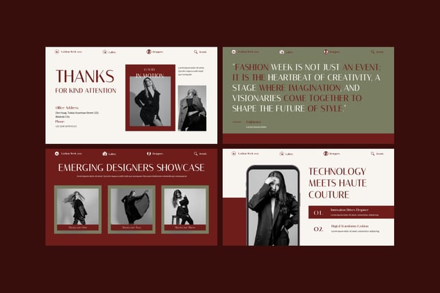 服装品牌发布会秋冬新品展示PPT模板 - PPT派