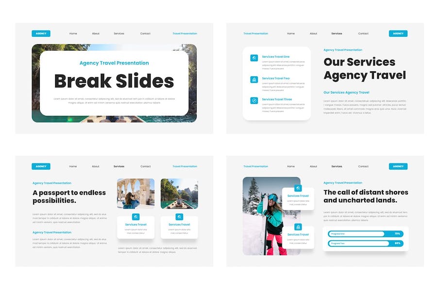旅游旅行服务推介Keynote模板 - PPT派